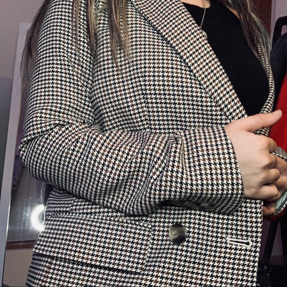 SOLD H&M Plaid Vintage Blazer Coat - Picture 2 of 4